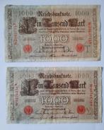 2x Reichsbanknote 1000 mark, Verzenden, Duitsland, Los biljet