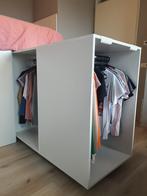 Tweepersoons half-hoogslaper met volledige kast eronder, Huis en Inrichting, Ophalen, Wit, Tweepersoons, 140 cm