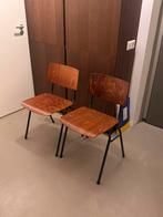 2 Vintage Schoolstoelen in Goede Staat, Ophalen, Gebruikt, Twee, Bruin