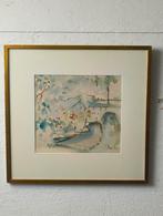 Theo Swagemakers aquarel tuin dubbel gesigneerd, Ophalen of Verzenden