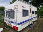 Hobby De luxe Easy 450 UF Voortent/Fietsdrager, Caravans en Kamperen, Overige typen, Rondzit, Bedrijf, Tot en met 4