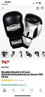 2xRumble Ready 2.0 (Kick)Bokshandschoenen maat 14 en 18, Ophalen of Verzenden, Zo goed als nieuw, Bokshandschoenen