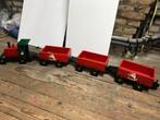 Houten Treinset met Locomotief en Wagons, Ophalen of Verzenden, Gebruikt