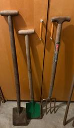 Twee spades en 1 spitvork, Ophalen, Gebruikt