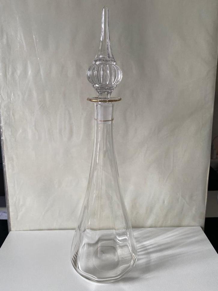 Karaf met sierlijke stop, Antiek en Kunst, Antiek | Glas en Kristal, Ophalen of Verzenden