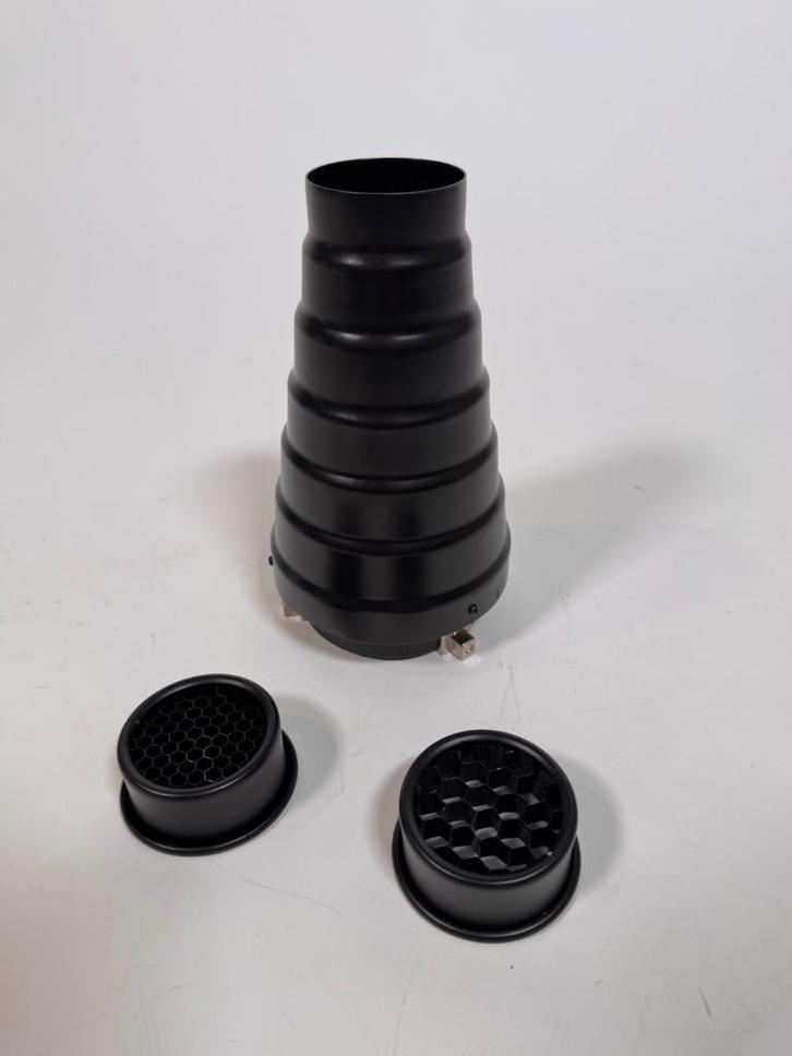 Snoot met grids – universele aansluiting Bowens mount, Audio, Tv en Foto, Professionele Audio-, Tv- en Video-apparatuur, Nieuw