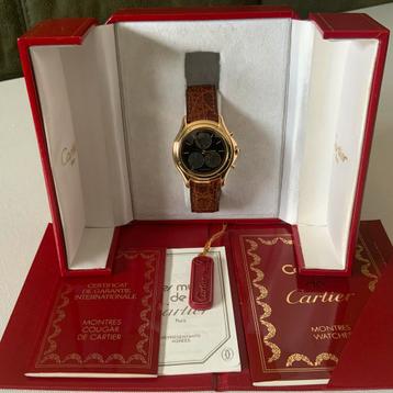 Cartier Cougar Chronograph 18K Full Set 1994. beschikbaar voor biedingen