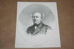 Antieke gravure - Portret Baron Mackay - 1876 !!, Antiek en Kunst, Ophalen of Verzenden