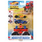 Hotwheels: Monster Trucks: Monster Maker 1:64: Rood, ., Nieuw, Ophalen of Verzenden, .