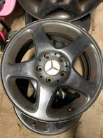 Mercedes W203 Zwarte 16Inch Aluminium Velgen, Auto-onderdelen, Banden en Velgen, Ophalen, Gebruikt, Velg(en), 16 inch