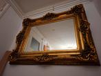 Grote barok gouden spiegel met sierlijke lijst met, Ophalen, Rechthoekig, 100 tot 150 cm, 100 tot 150 cm