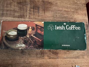 Vintage set van 6 Irish Coffee glazen in doos beschikbaar voor biedingen