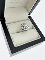 Witgouden Rozet Ring 1.0 ct Briljant Geslepen Diamant TW, Goud, Goud, Met edelsteen, 17 tot 18