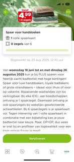 Spaar voor handdoeken, Tickets en Kaartjes, Kortingen en Cadeaubonnen, Eén persoon, Kortingsbon, Overige typen