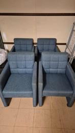Eettafel stoelen 4x, Huis en Inrichting, Stoelen, Ophalen, Gebruikt, Blauw, Vier
