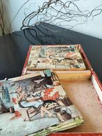 Retro blokkendoos met platen., Ophalen of Verzenden, Zo goed als nieuw