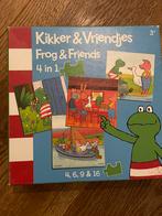Kikker & Vriendjes Puzzel 4 in 1, Ophalen of Verzenden, Meer dan 50 stukjes, Zo goed als nieuw, 2 tot 4 jaar