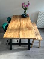 Skogsta Dining Table + Bench Seat + Chairs, Ophalen, Zo goed als nieuw, Rechthoekig, 50 tot 100 cm