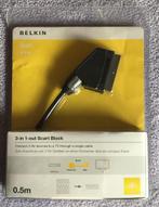 Belkin Scart block 3-in-1-out 0.5m lengte NIEUW, Ophalen of Verzenden, Nieuw, Minder dan 2 meter, Scartkabel