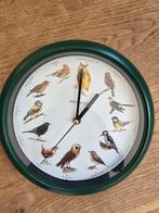 Wandklok met vogels en vogelgeluiden, Huis en Inrichting, Woonaccessoires | Klokken, Ophalen, Zo goed als nieuw, Wandklok