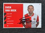 Feyenoord spelerskaart Van Beek met handtekening, Ophalen of Verzenden, Zo goed als nieuw