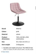 Nieuwe roze velvet stoel - Amazon, Ophalen, Overige kleuren, Nieuw, Eén