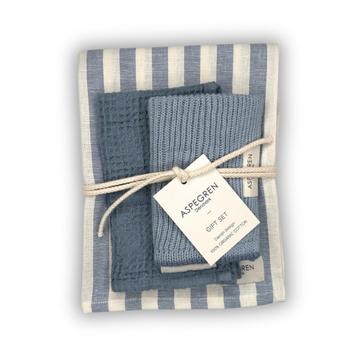Biologisch Katoen Keukenset Blauw - theedoek en vaatdoek beschikbaar voor biedingen