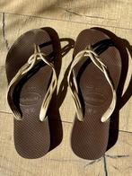Elegante Havaianas teenslippers bruin met goud (mt 37-38), Kleding | Dames, Schoenen, Slippers, Bruin, Ophalen of Verzenden, Gedragen