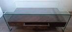 Coffee tafel glas en hout, Huis en Inrichting, Ophalen, Gebruikt, 100 tot 150 cm, Glas