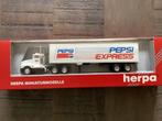 Herpa USA, Kenworth “Pepsi Express” amerikaanse truck US HO, Hobby en Vrije tijd, Modeltreinen | H0, Locomotief, Gelijkstroom of Wisselstroom