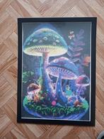 Afgewerkte diamond painting " Paddenstoelen" ingekaderd, Ophalen of Verzenden, Zo goed als nieuw, Knutselwerk