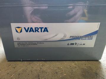 2x Varta Professional Deep Cycle AGM 12V 115Ah Accu beschikbaar voor biedingen