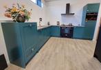 Landelijke hoekkeuken SHOWROOMKORTING, Ophalen, Hoekkeuken, Hoogglans of Gelakt, Groen