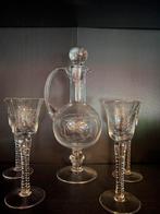 Oude mondgeblazen drankset / likeurset, Antiek en Kunst, Antiek | Glas en Kristal, Ophalen of Verzenden