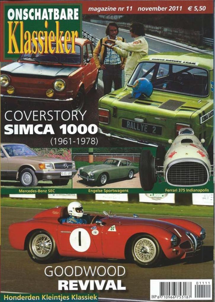 OK 11 2011 : Simca 1000 - Mercedes Benz SEC - Ford Consul, Boeken, Auto's | Folders en Tijdschriften, Gelezen, Algemeen, Ophalen of Verzenden
