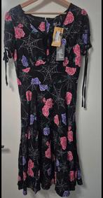 Hell Bunny Eloise Rose Spiderweb Jurk - Nieuw!, Kleding | Dames, Jurken, Zwart, Nieuw, Ophalen of Verzenden, Knielengte