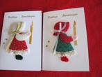 Kerstkaarten met patchworkstofjes., Verzenden, Nieuw