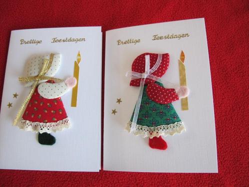 Kerstkaarten met patchworkstofjes., Hobby en Vrije tijd, Overige Hobby en Vrije tijd, Nieuw, Verzenden