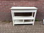 Sidetable wit hout, Huis en Inrichting, Tafels | Sidetables, Ophalen, Gebruikt, 50 tot 100 cm, Landelijk