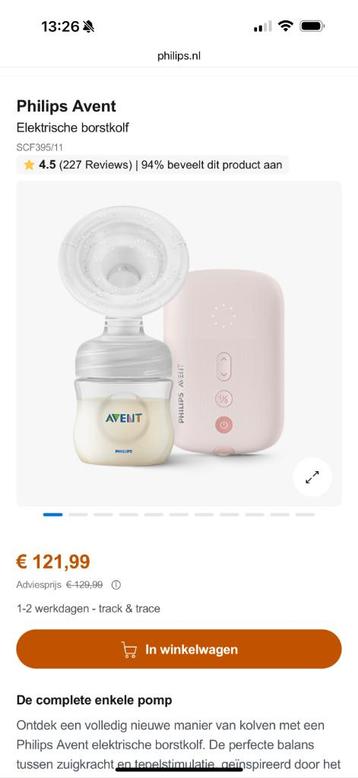 Philips avent borstkolf  beschikbaar voor biedingen