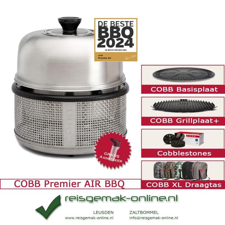 Cobb Premier Air BBQ incl. Accessoires | Gratis Extra's, Tuin en Terras, Houtskoolbarbecues, Nieuw, Met accessoires, Ophalen of Verzenden