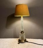 Italiaanse vintage kristal lamp 1960, Huis en Inrichting, Lampen | Tafellampen, Ophalen, Vintage, Zo goed als nieuw, Glas