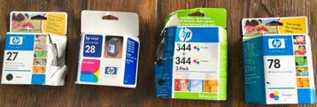 HP cartridges 27, 28, 78 en 344.