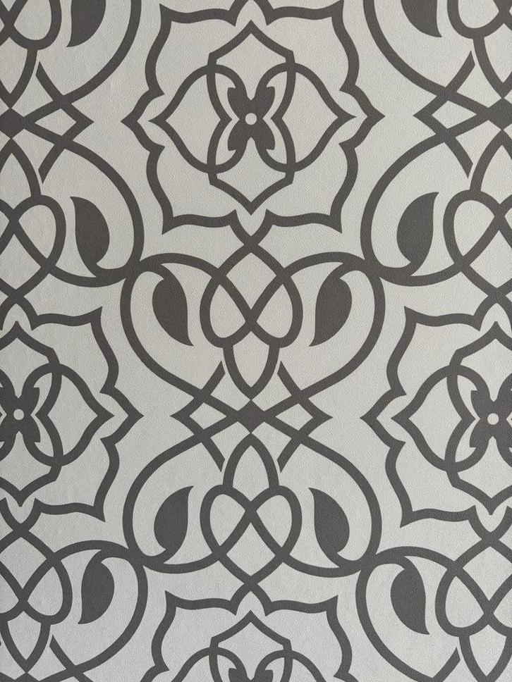 Jan des Bouvrie Vliesbehang Marrakesh Grijs 6 rollen, Huis en Inrichting, Stoffering | Behang, Grijs, 10 tot 25 m², Ophalen of Verzenden