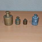 Oude messing gewichten en één van zink, Antiek en Kunst, Antiek | Gereedschap en Instrumenten, Ophalen of Verzenden