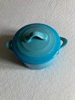 *Azuur blauw aardewerk oven potje hema*, Huis en Inrichting, Keuken | Potten en Pannen, Ophalen of Verzenden, Zo goed als nieuw