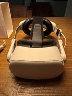 Oculus Quest 2 VR Bril 128GB met Elite Strap en battery pack, Spelcomputers en Games, Virtual Reality, Ophalen of Verzenden, Gebruikt