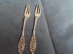 Gebaksvorkjes 2stuks verzilverde, Antiek en Kunst, Ophalen of Verzenden