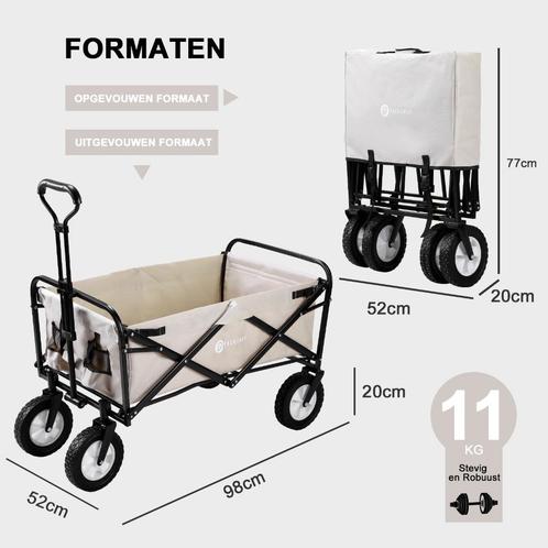 ACTIE!! Packaway 70KG Opvouwbare bolderkar - TAUPE, Caravans en Kamperen, Bolderkarren, Nieuw, Opvouwbaar, Ophalen of Verzenden