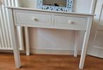 Witte sidetable met evt. spiegel erbij., Ophalen, Gebruikt, 100 tot 150 cm, 25 tot 50 cm